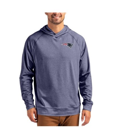Мужское худи Cutter & Buck Heather Navy New England Patriots Adapt Knit Raglan Pullover Hoodie