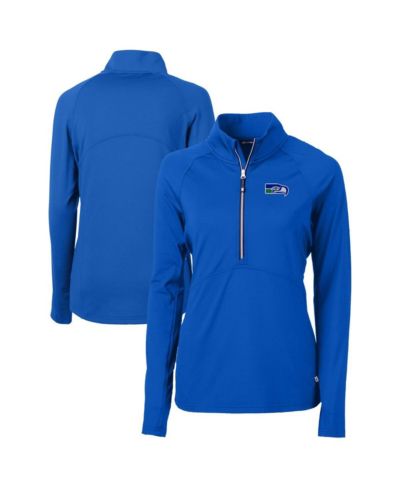 Женская кофта Cutter & Buck Seattle Seahawks Throwback Logo Adapt Eco Knit Stretch Half-Zip