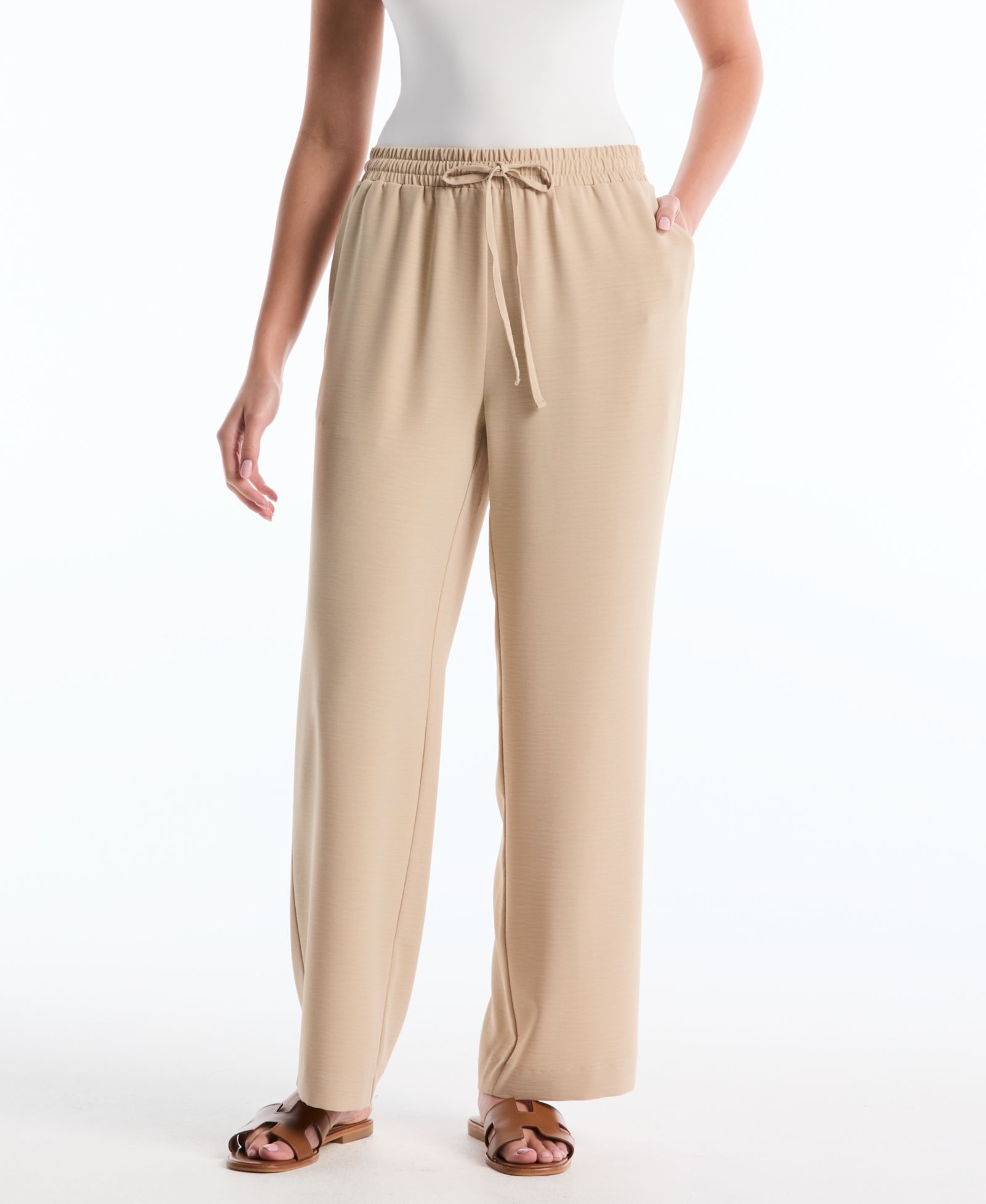 Женские брюки Rafaella Petite Drawstring Wide-Leg