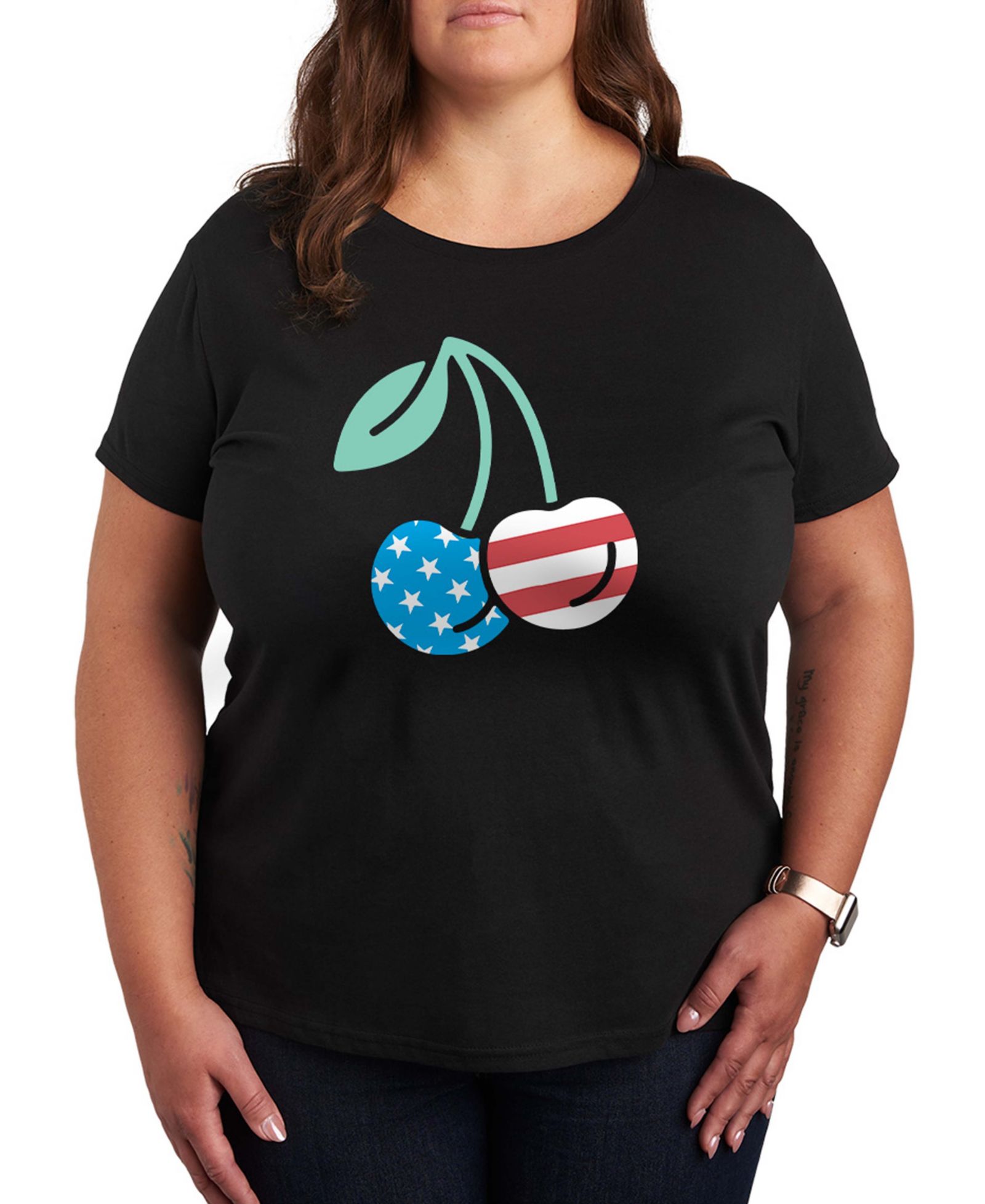 Футболка Hybrid Apparel Plus Size с графическим принтом American Flag Cherries