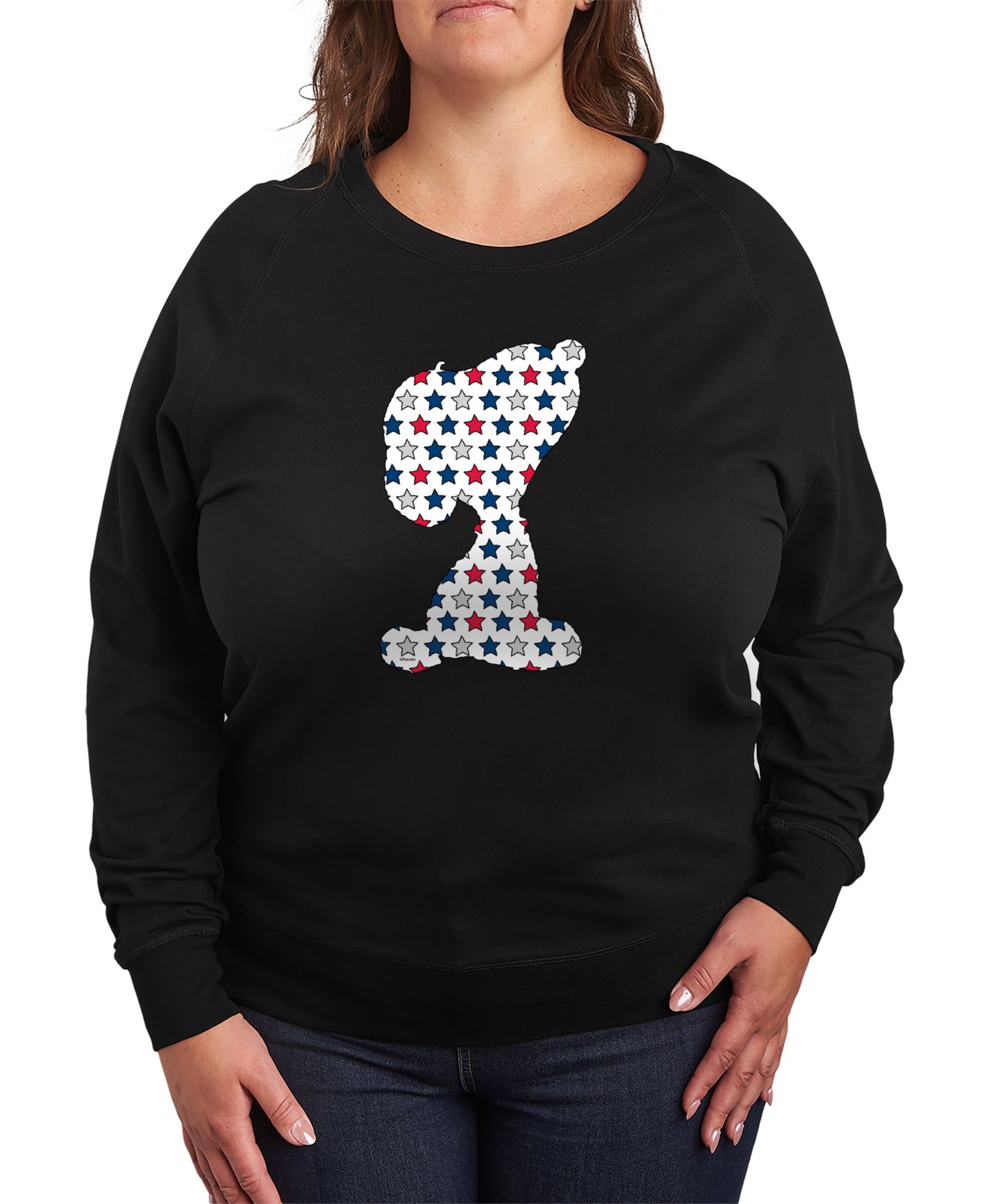 Hybrid Apparel Plus Size свитшот Peanuts Snoopy USA Stars