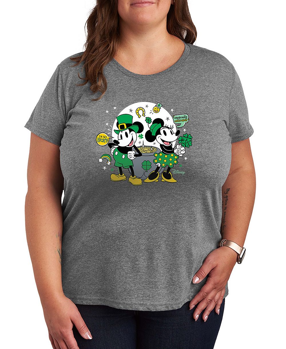 Hybrid Apparel Plus Size футболка Mickey & Minnie St. Patrick's Day