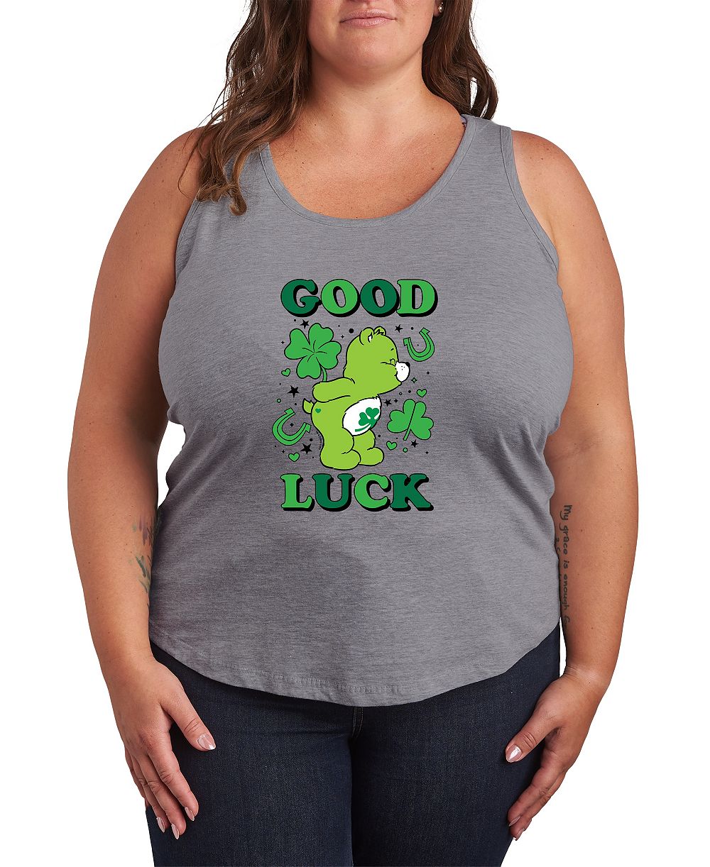Женский топ Hybrid Apparel Plus Size Care Bears St. Patrick's Day Good Luck Graphic Tank Top