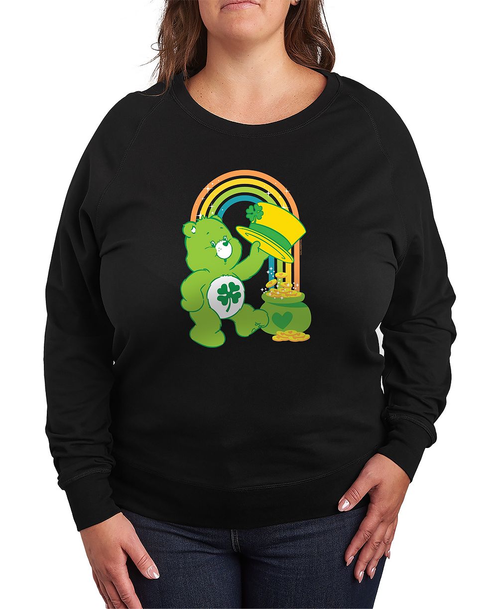 Детский свитшот Hybrid Apparel Plus Size Care Bears St. Patrick's Day Good Luck Bear Rainbow с длинным рукавом