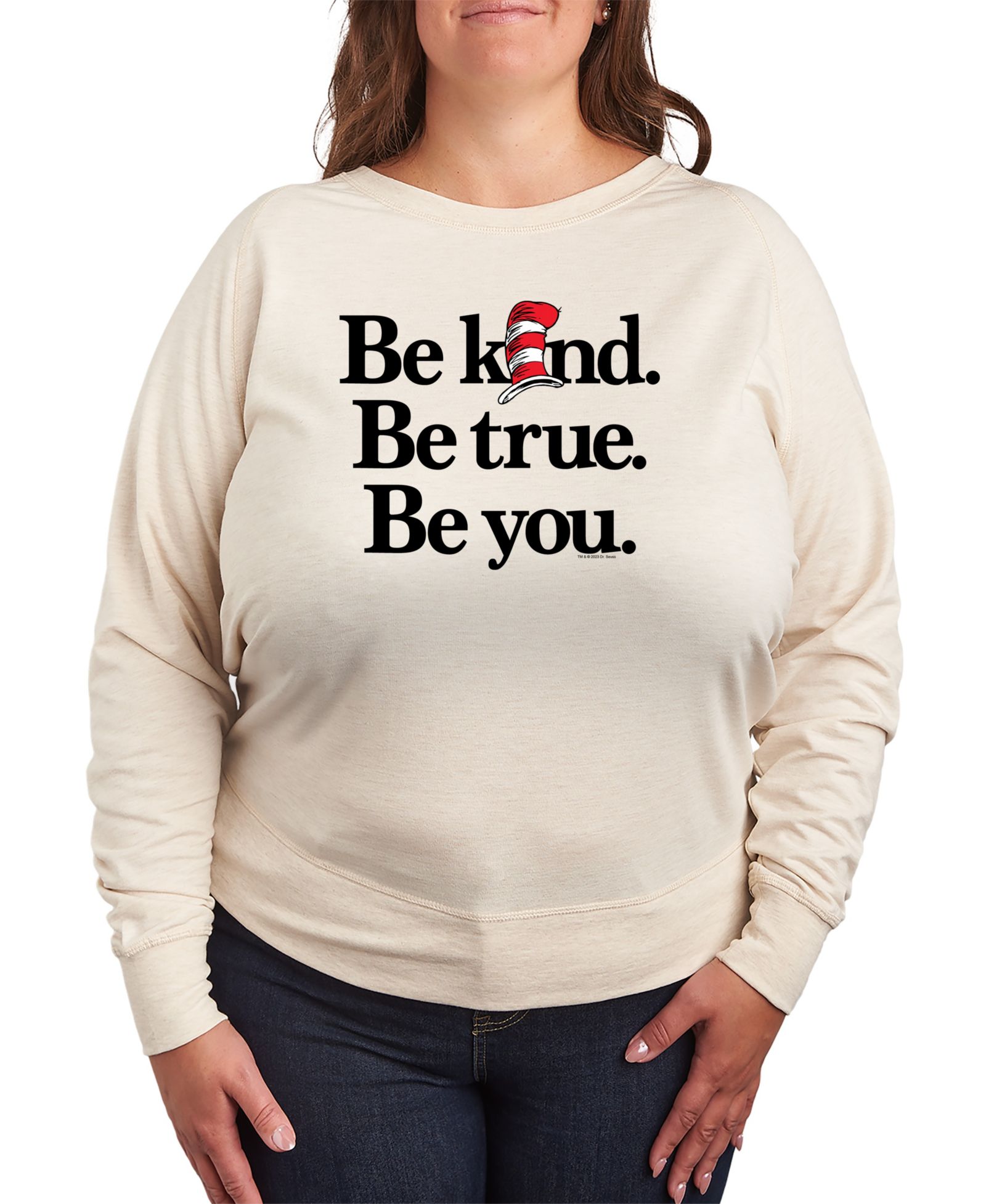Футболка Plus Size Hybrid Apparel Cat In The Hat Printed Crewneck
