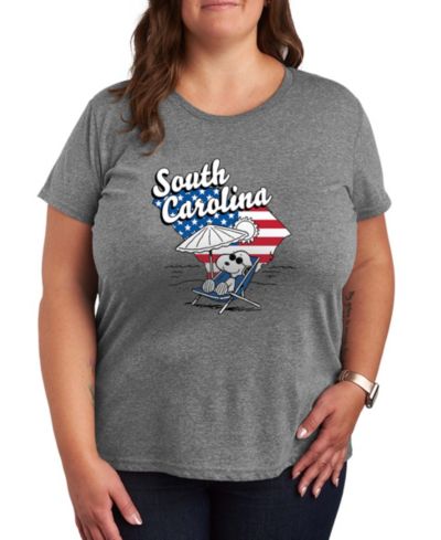 Hybrid Apparel Plus Size Peanuts South Carolina футболка с графическим приндивом Crewneck