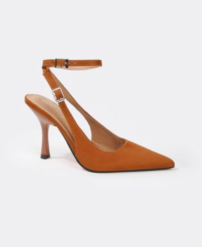 BERNESS Women's Vincentina Ankle Strap Slingback Heels