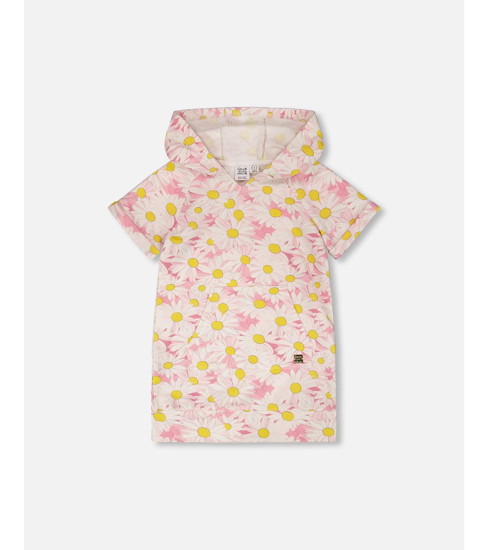 Детское платье Deux par Deux French Terry Hooded Dress с принтом Daisies