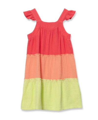 Lands' End Детское многослойное платье Woven Tiered
