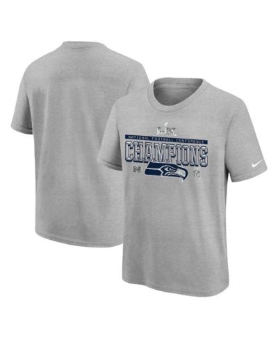Детская футболка Nike Seattle Seahawks 2025 NFC Champions Locker Room Trophy Collection Authentic Gray