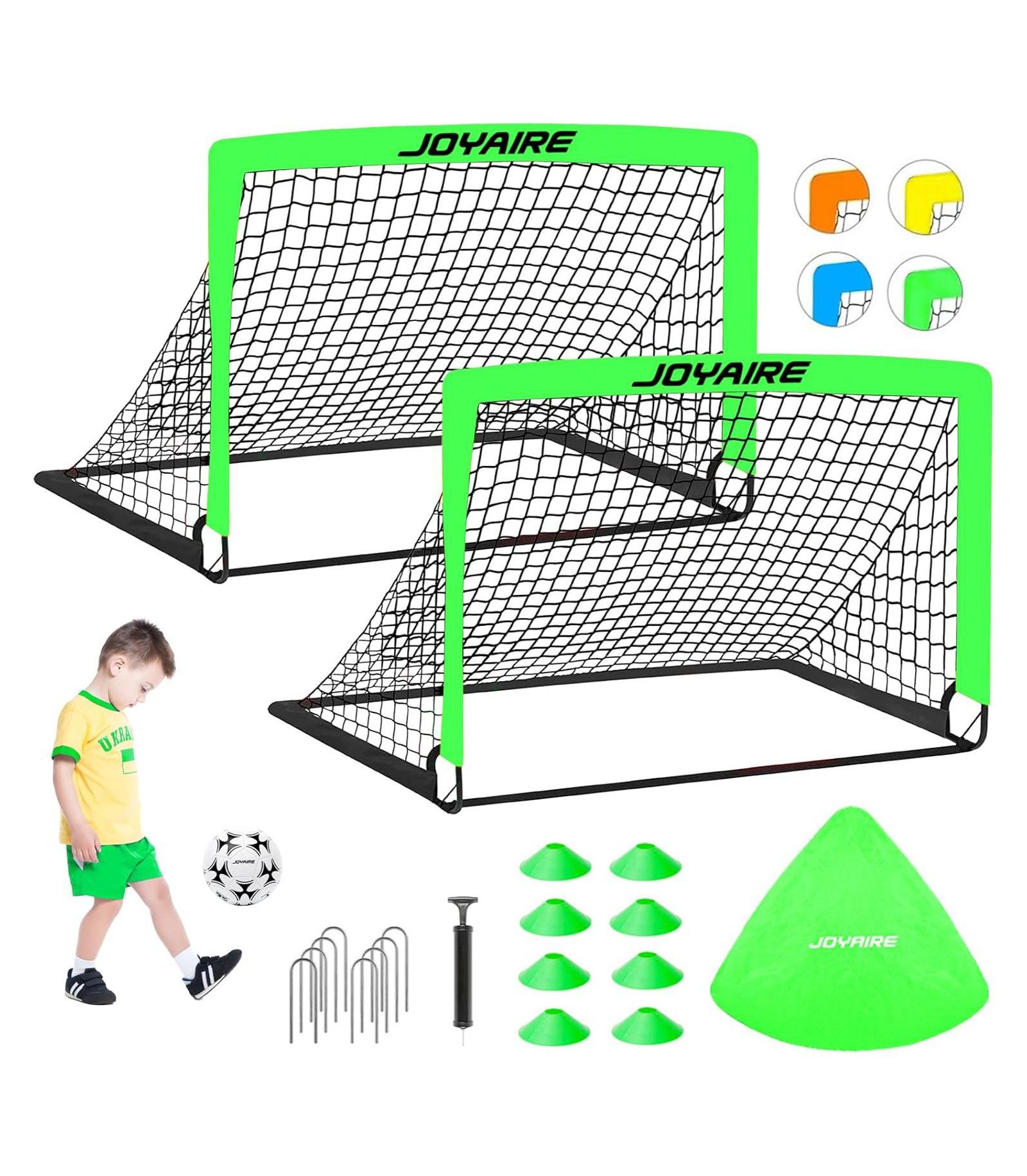 Детский футбольный ворот JOYAIRE Pro-Grade 4x3ft Pop-Up Soccer Goal с мячом Size 4