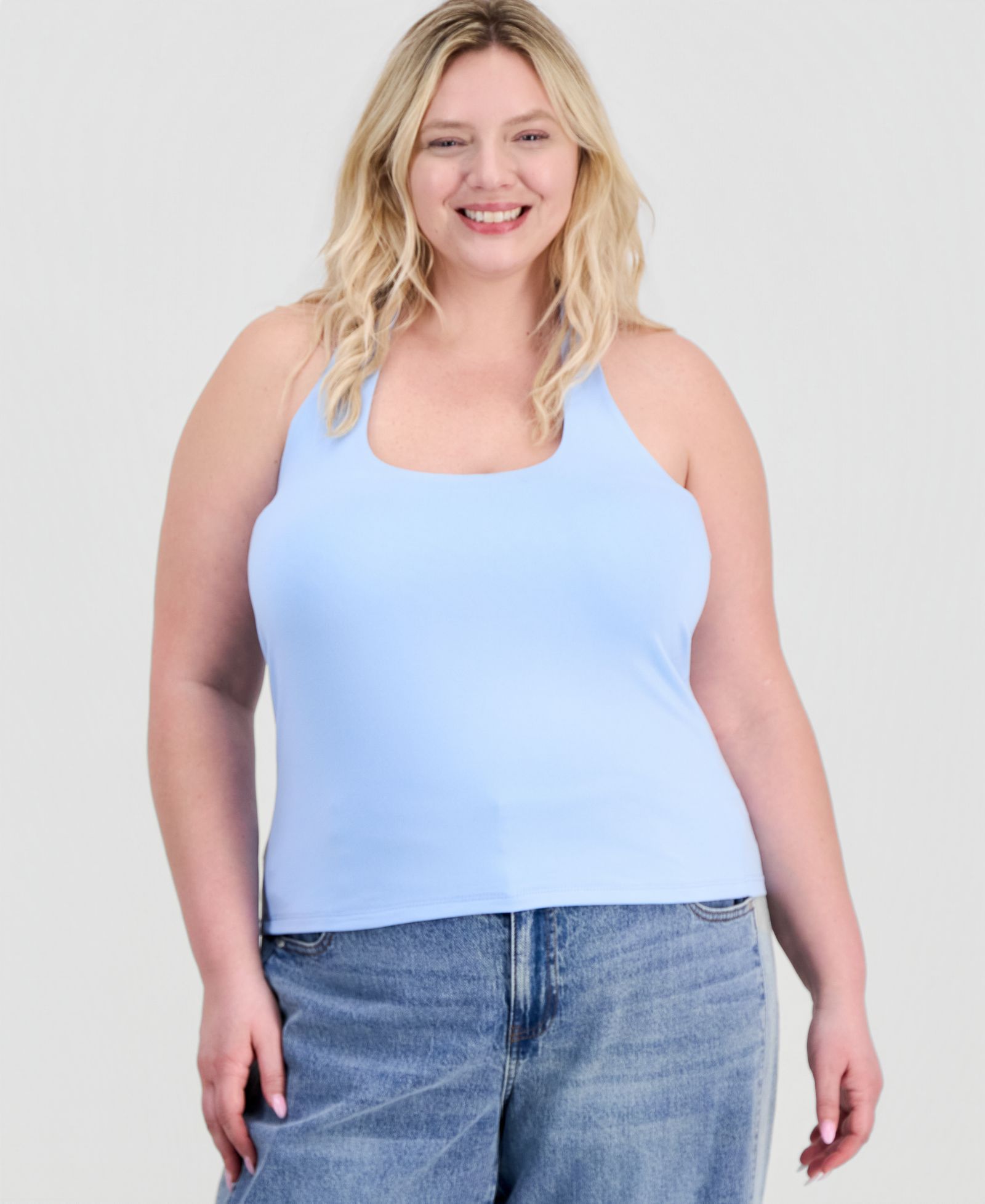 FULL CIRCLE TRENDS Plus Size Halter Neck Sleeveless Top