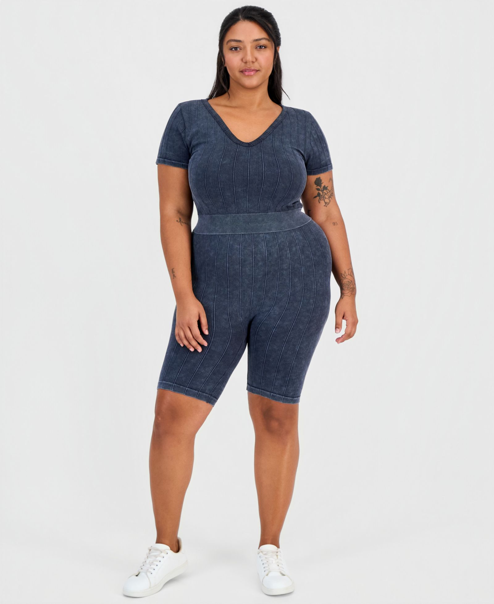 FULL CIRCLE TRENDS Plus Size трикотажные шорты с эффектом seamless
