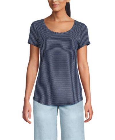 Deep sea navy thin stripe