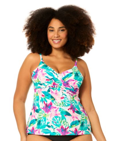 Raisins Curve Plus Size танкини с цветочным принтом и поддержкой груди