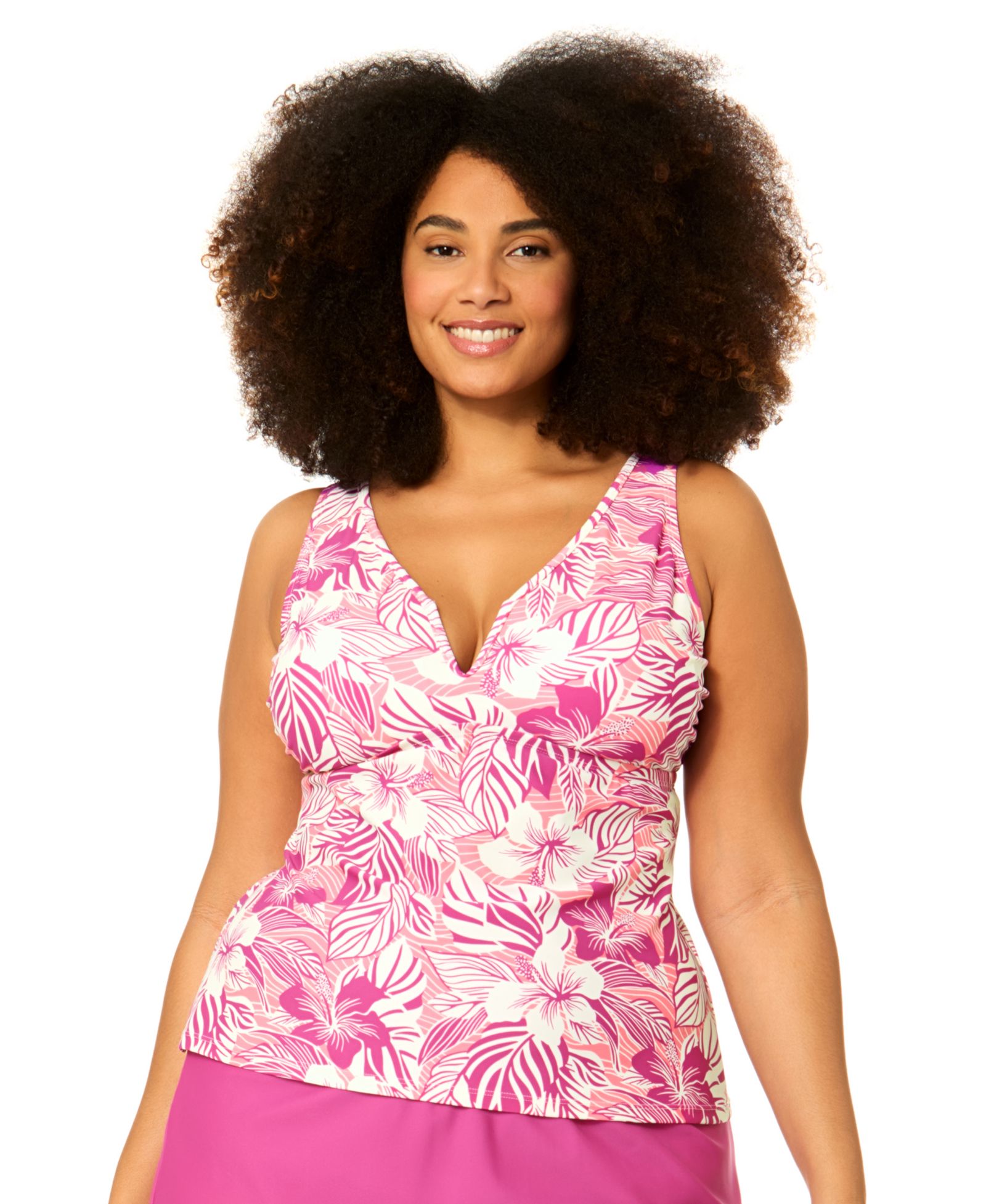 Танкини Raisins Curve Plus Size Tanzania Adjustable-Strap Swim