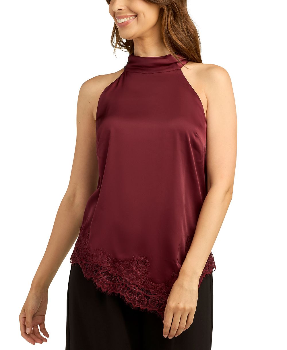 Женский топ BCX Juniors' Stretch Satin Halter Sleeveless