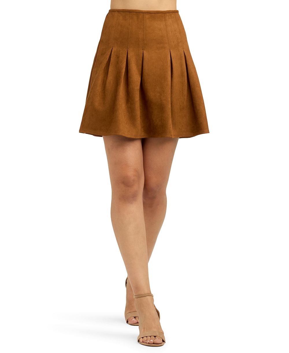 BCX Juniors' Pleated A-Line Mini Skirt