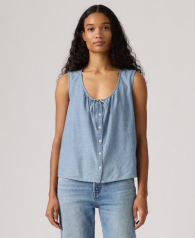 Levi's Women's Luella Sleeveless Tie-Neck Blouse
