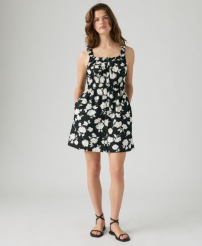Levi's Women's Vera Waisted Square Neck Cotton Mini Dress
