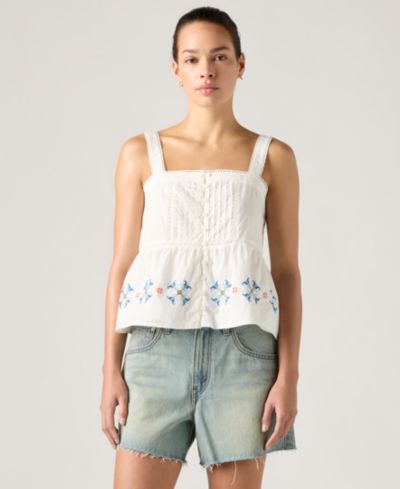 Levi's® Premium Women's Mimi Square Neck Sleeveless Cotton Blouse