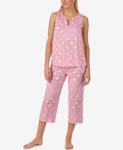 Комплект Ellen Tracy Women's Sleeveless Top & Cropped Pajama Pants, 2-Piece
