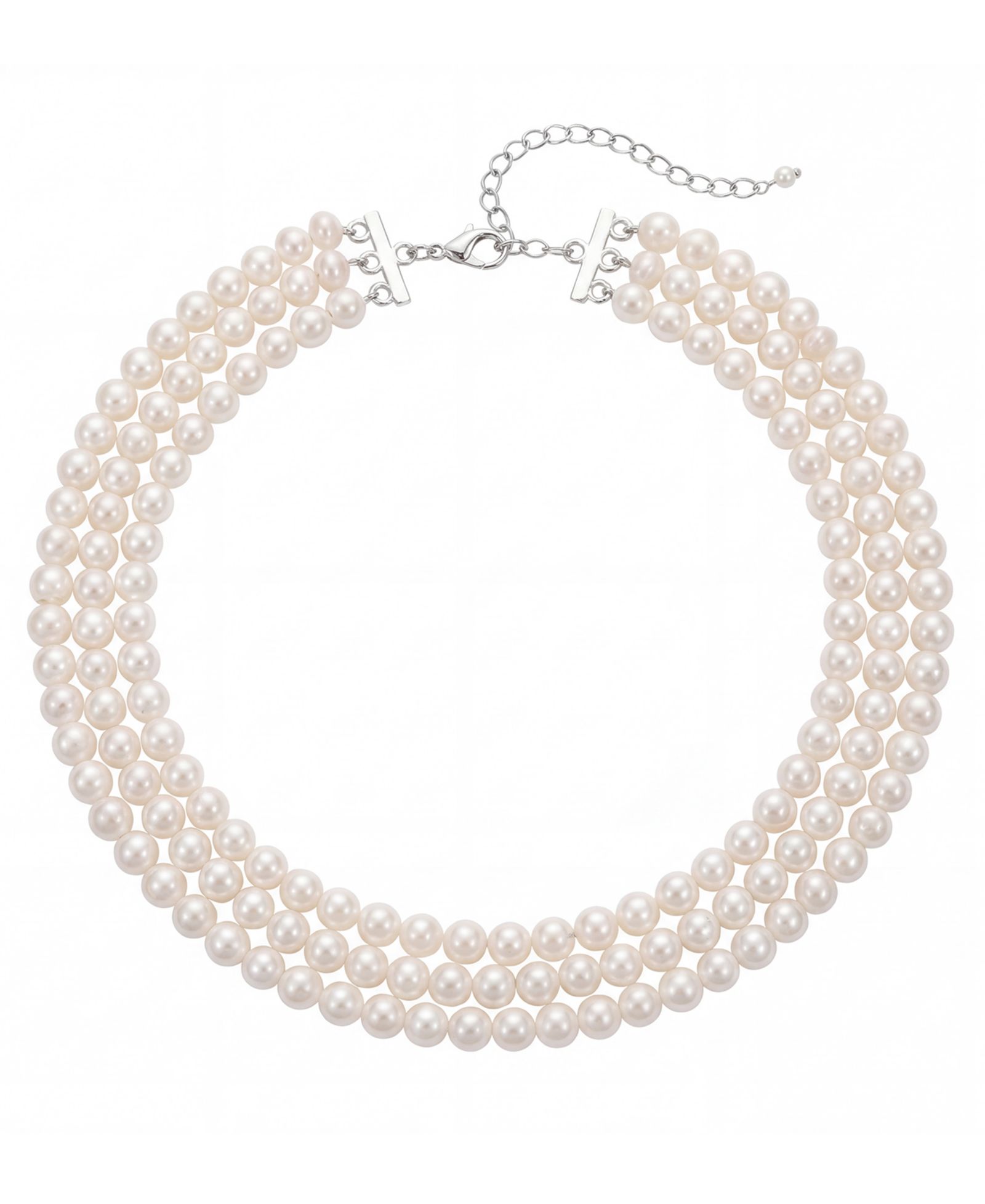 Чокер из культивированного речного жемчуга Macy's в серебре Sterling Silver