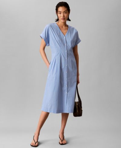 Женское платье-рубашка Calvin Klein Short-Sleeve V-Neck
