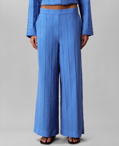 Женские брюки Calvin Klein Wide-Leg Mid-Rise с широкими штанинами
