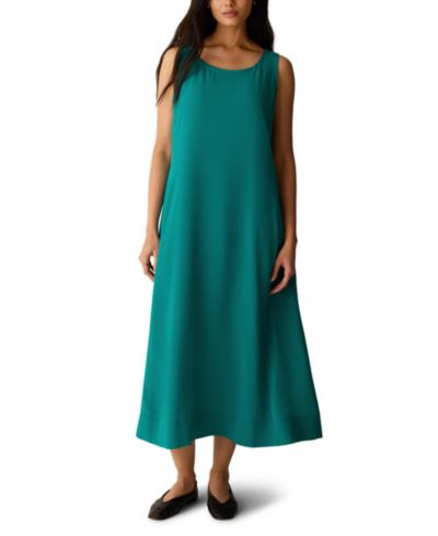 Eileen Fisher Women's & Plus Size Ballet Neck Maxi Dress