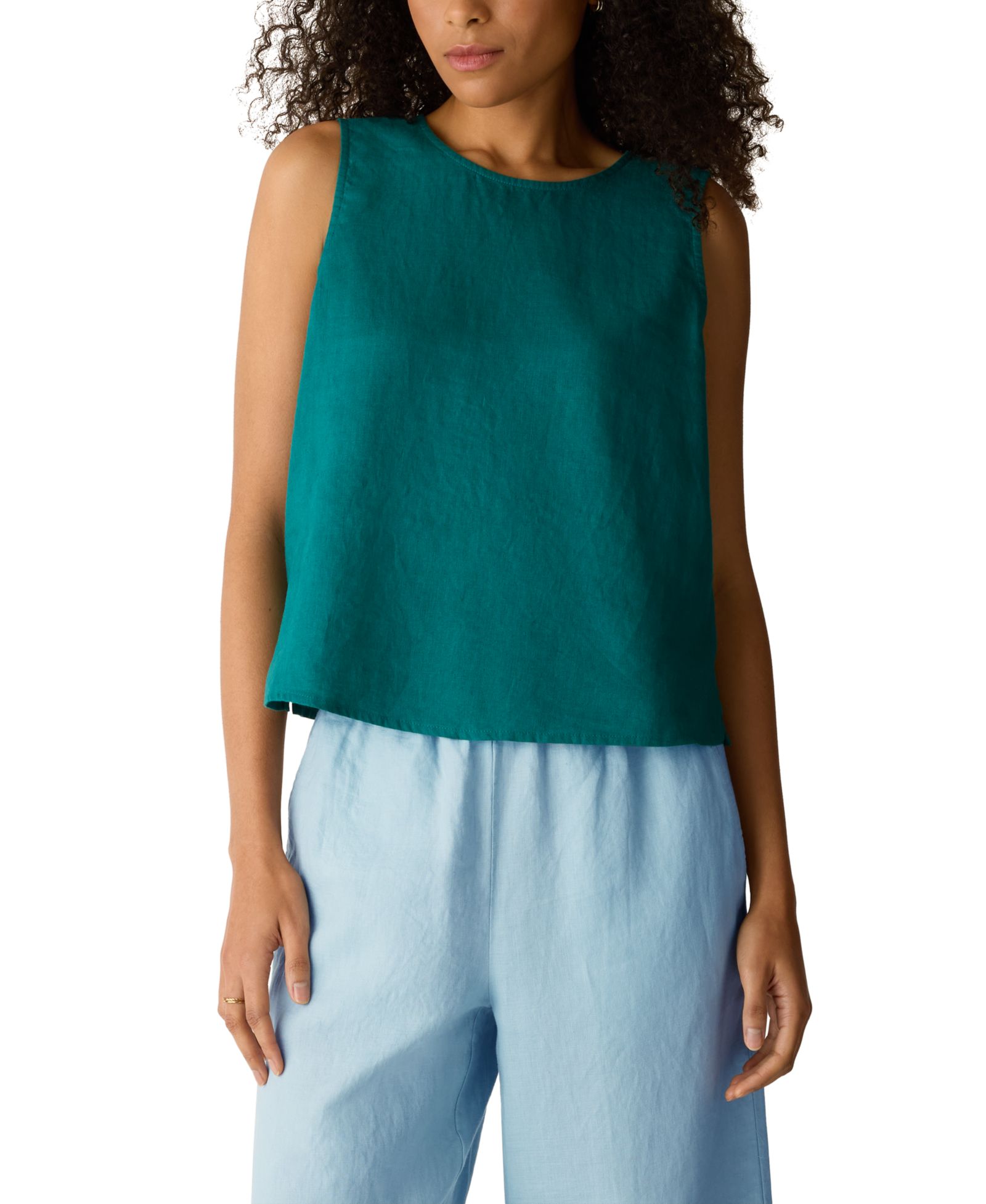 Eileen Fisher Women's & Plus Size Round Neck Shell Top