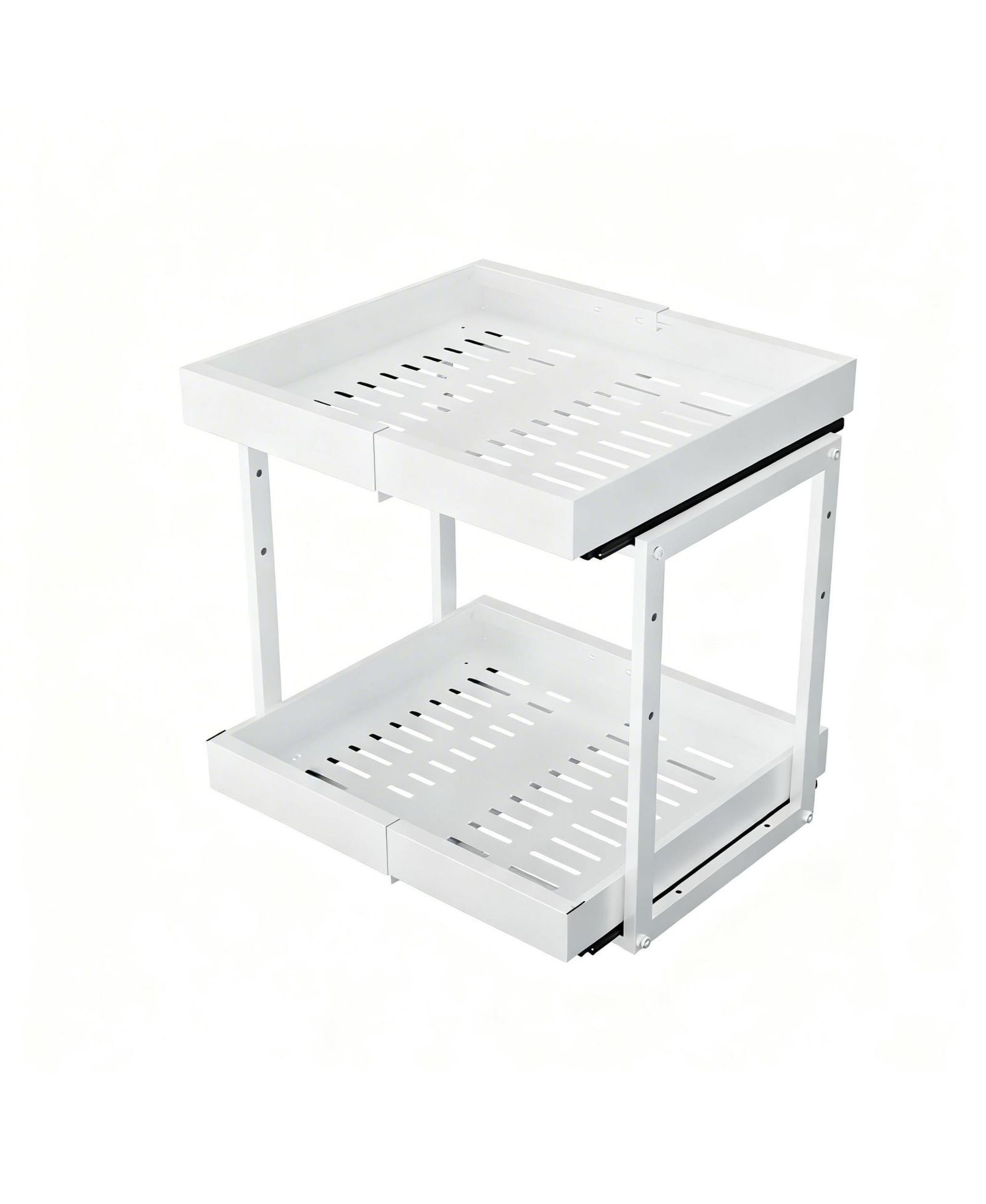 YIGII Adjustable Width & Height Cabinet Organizer with Smooth Sliding Drawers