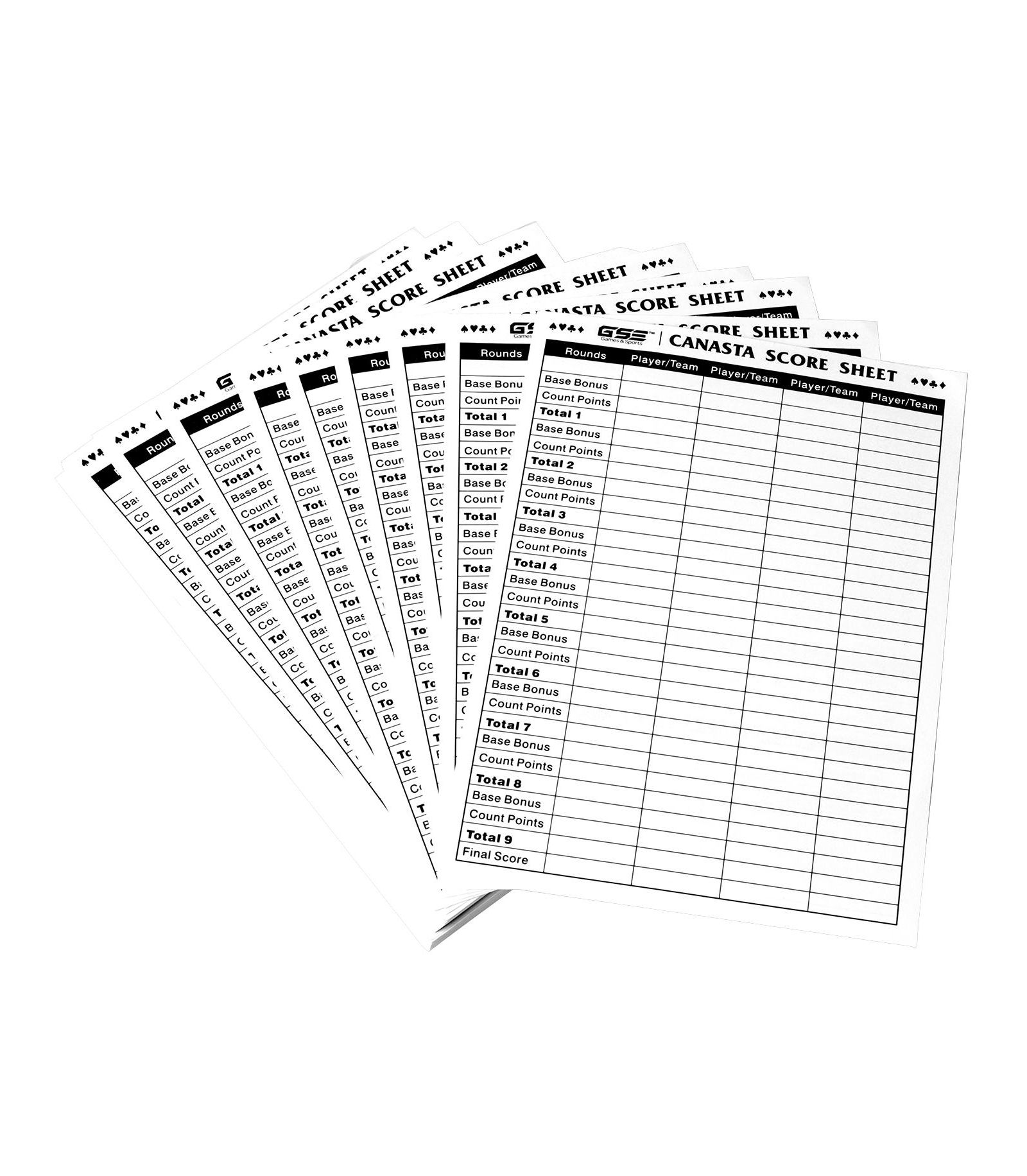 Gse Games & Sports Expert Canasta 100-Pack Score Sheets, Ages 14+