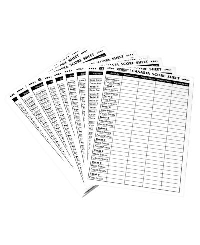 Gse Games & Sports Expert Canasta 100-Pack Score Sheets, Ages 14+