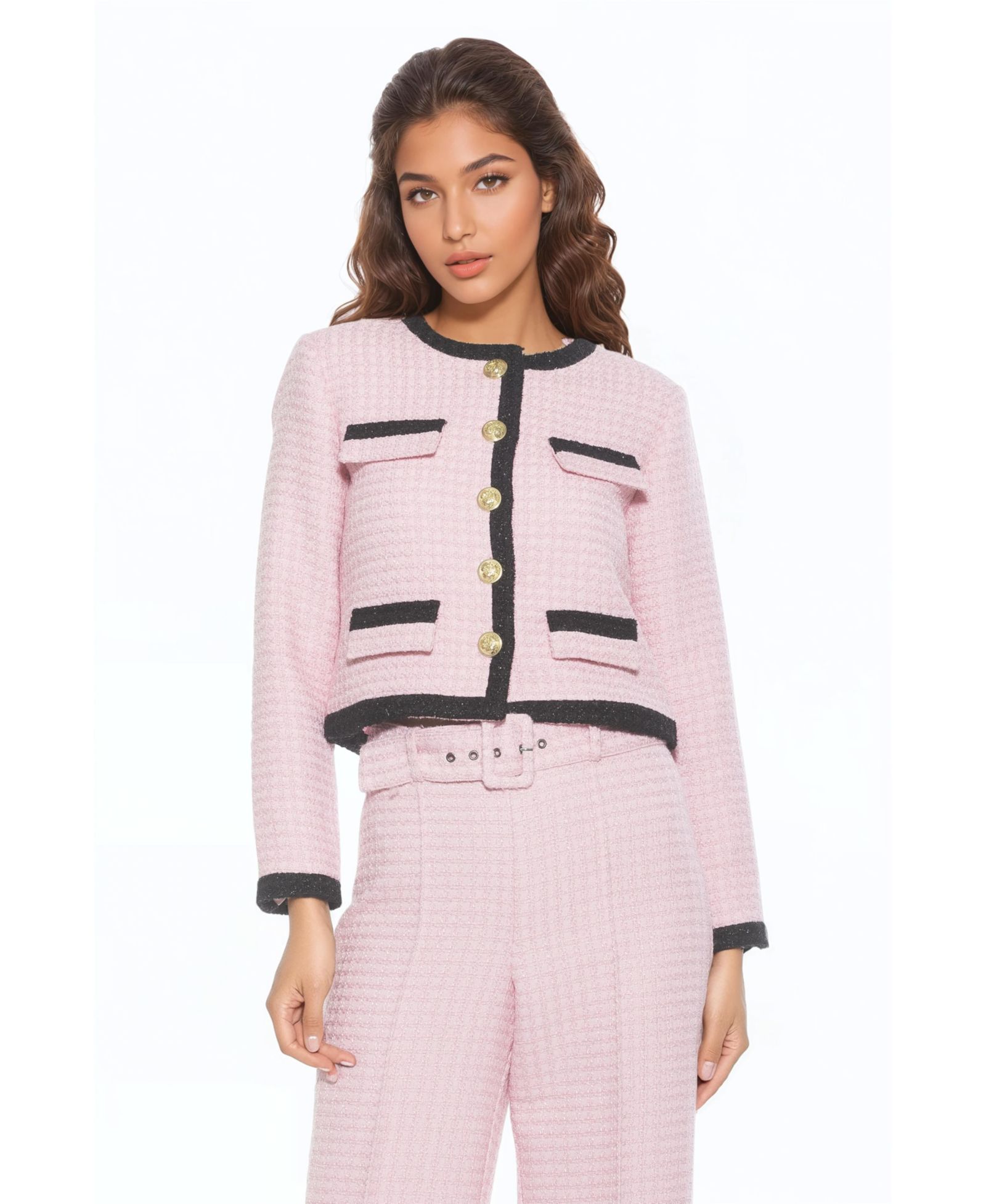 Alexia Admor Women's Crewneck Sweater Jacket