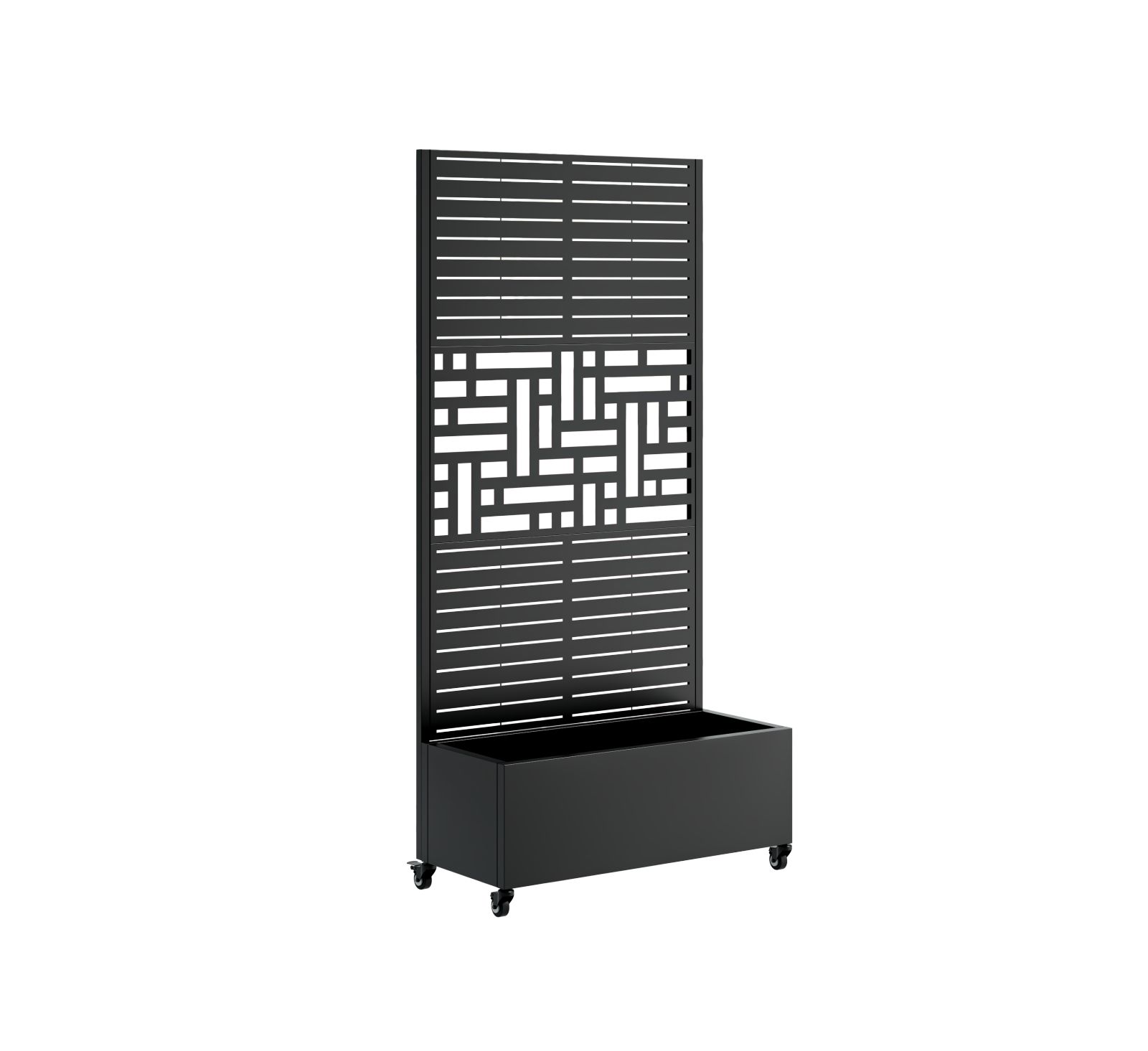 Металлическая садовая клумба Streamdale Furniture с решеткой, 73"x35"x16 с колесами