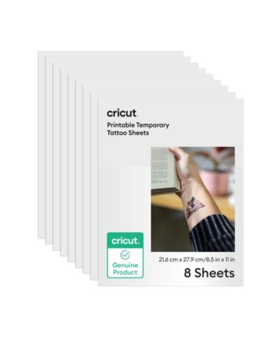 cricut 8.5 in x 11 in листы для временных татуировок 8 Count