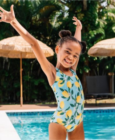 Lands' End Little And Big Girls Chlorine Resistant One Piece Swimsuit