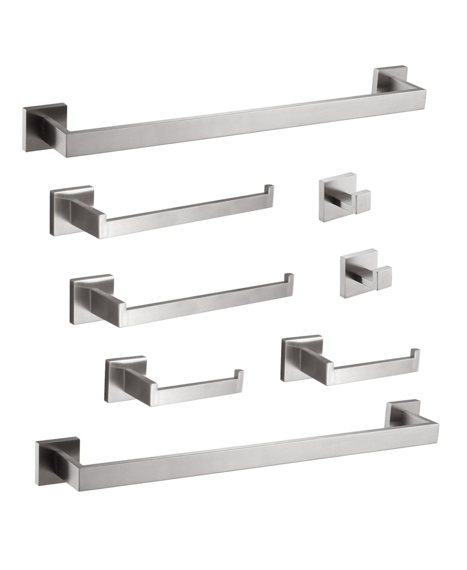 Набор сантехники RAINSKEN 8-Piece Bathroom Hardware Set Stainless Steel