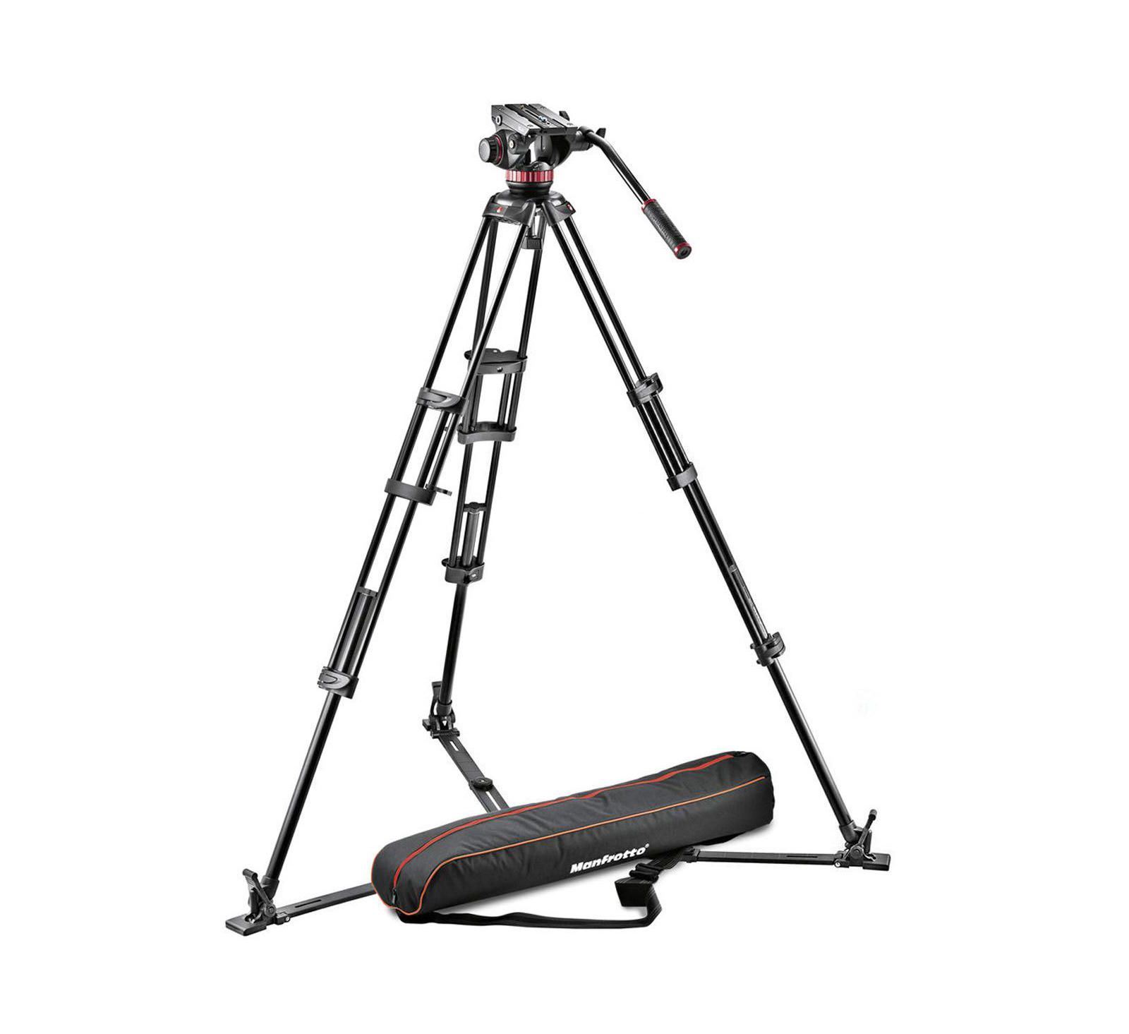 Manfrotto 546GB 3-Sec Al Twin Leg Tripodw/502 Video Head and Ground Spreader