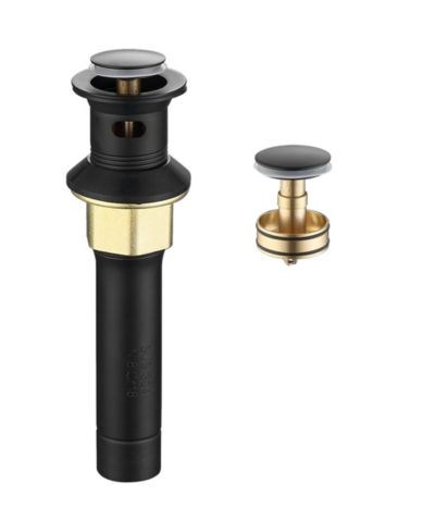 RAINSKEN Bathroom Sink Drain - Pop-Up Drain Stopper, Anti-Clogging Design with Strainer Basket for Vanity, Lavatory, and Basin