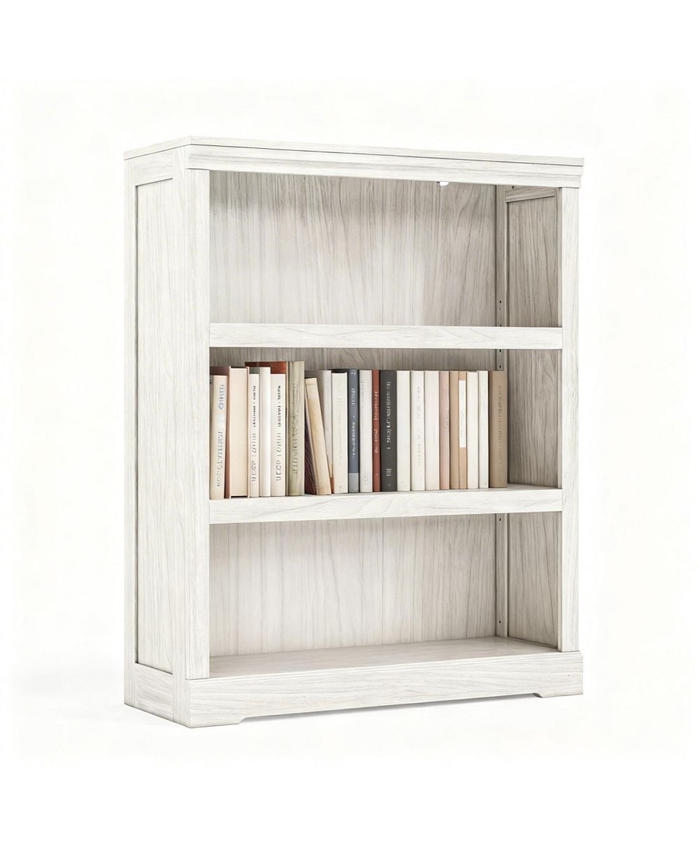 YIGII Adjustable 2-Tier Wood Bookshelf for Home Office & Living Room