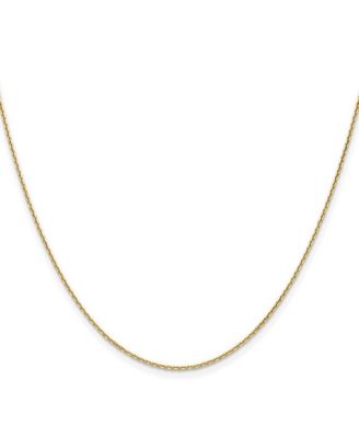 Ожерелье Curata Jewelry Solid 18k Yellow Gold Italian Sparkle-Cut 1.1mm Cable Chain Necklace 16 -24 Inches Chain Necklace