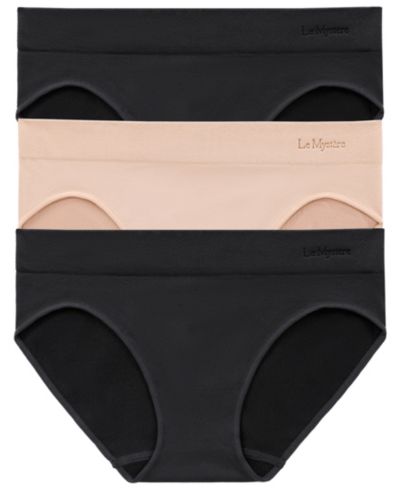 Le Mystere Women’s Seamless Comfort Bikini Briefs, 3-Pack