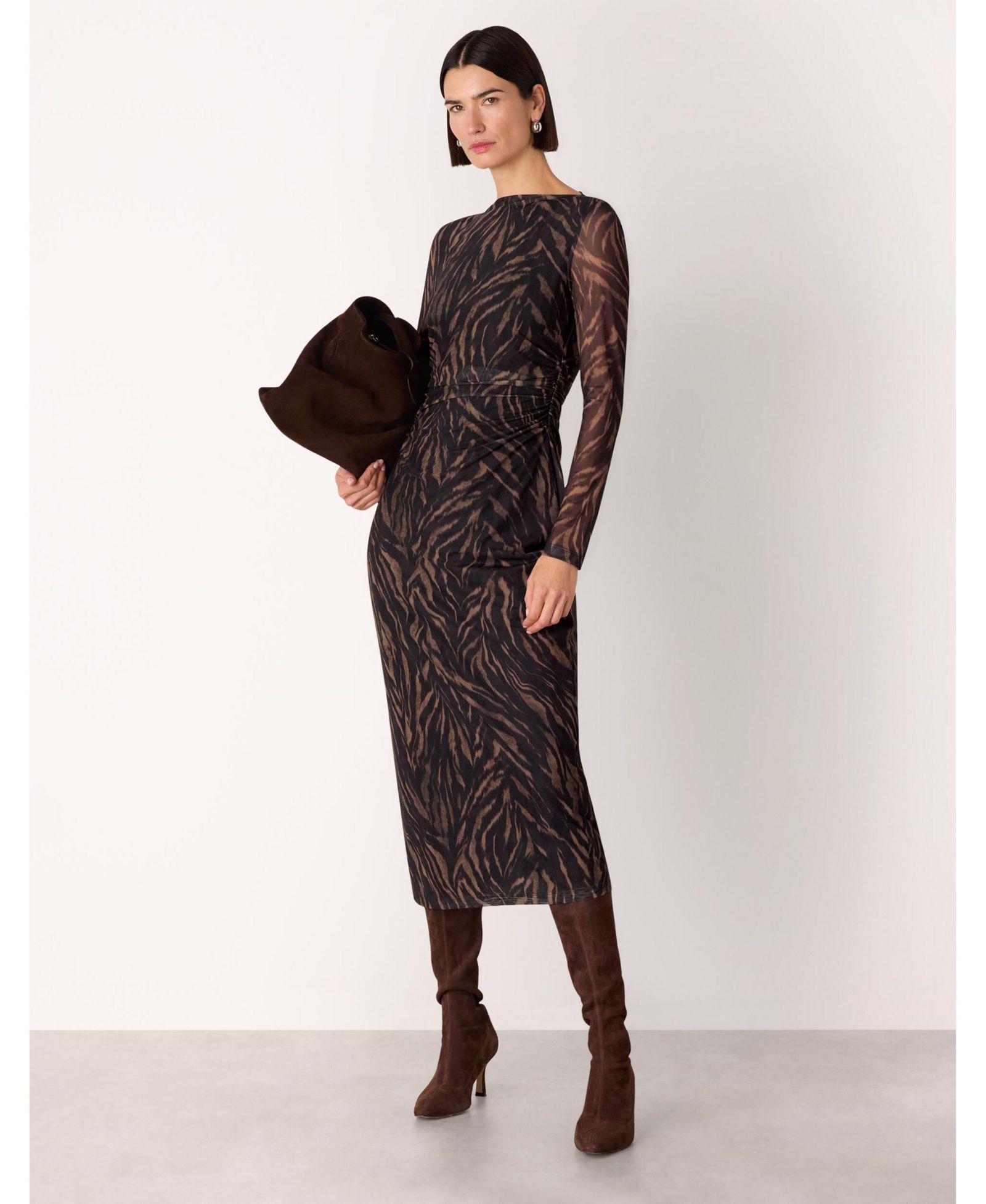 Whistles Women's Abstract Zebra Mesh Dress