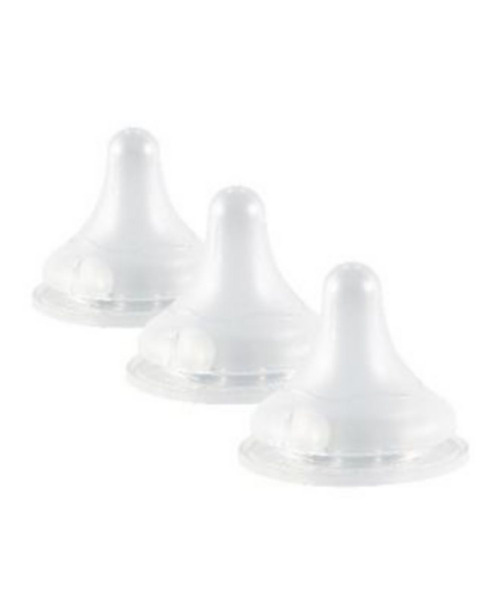Pigeon Baby Silicone Nipple (Stage4) with Latch-On Line, Natural Feel, 6+ Months, 3 Counts