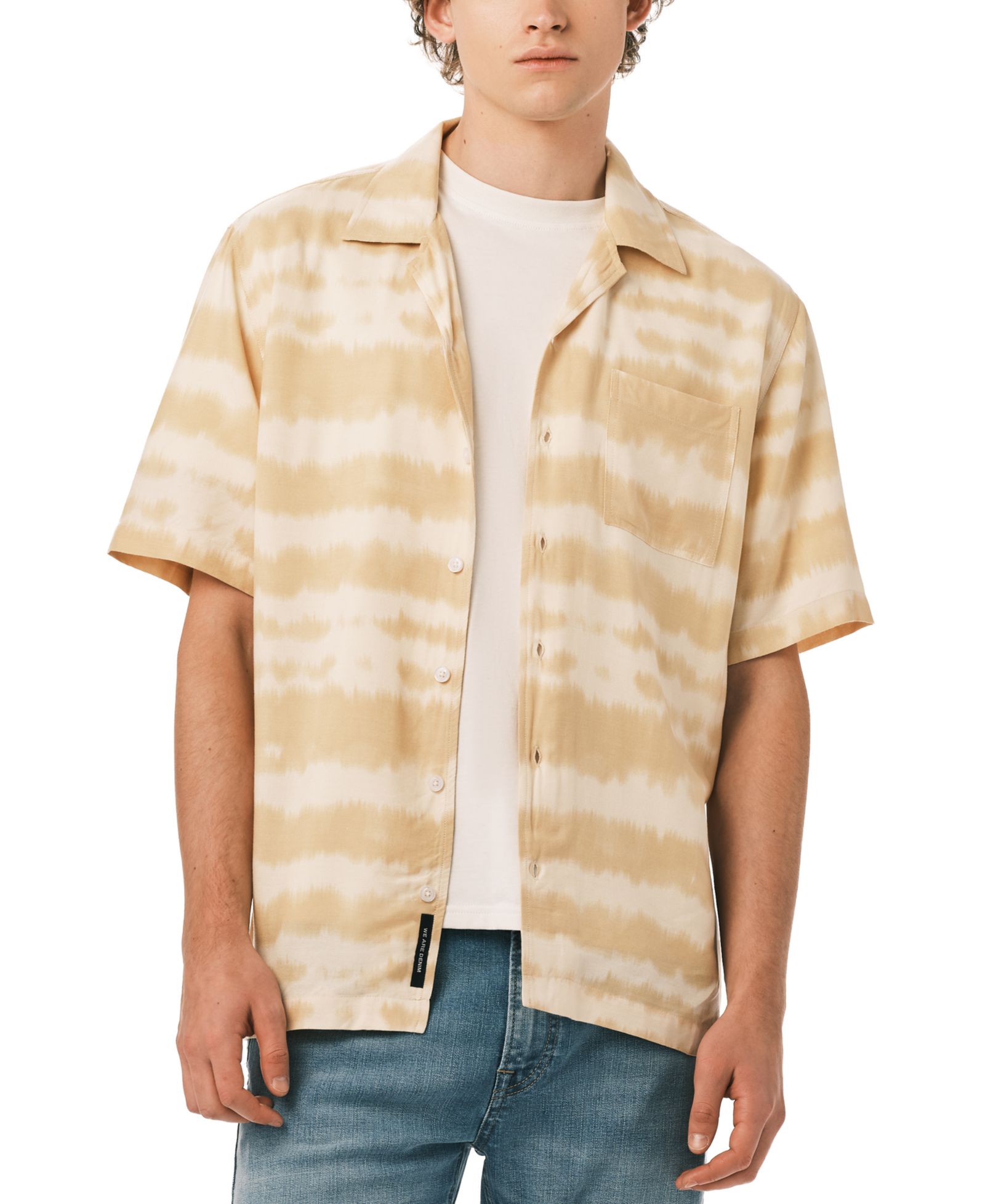 Мужская рубашка Buffalo David Bitton Tie-Dye Stripe Camp