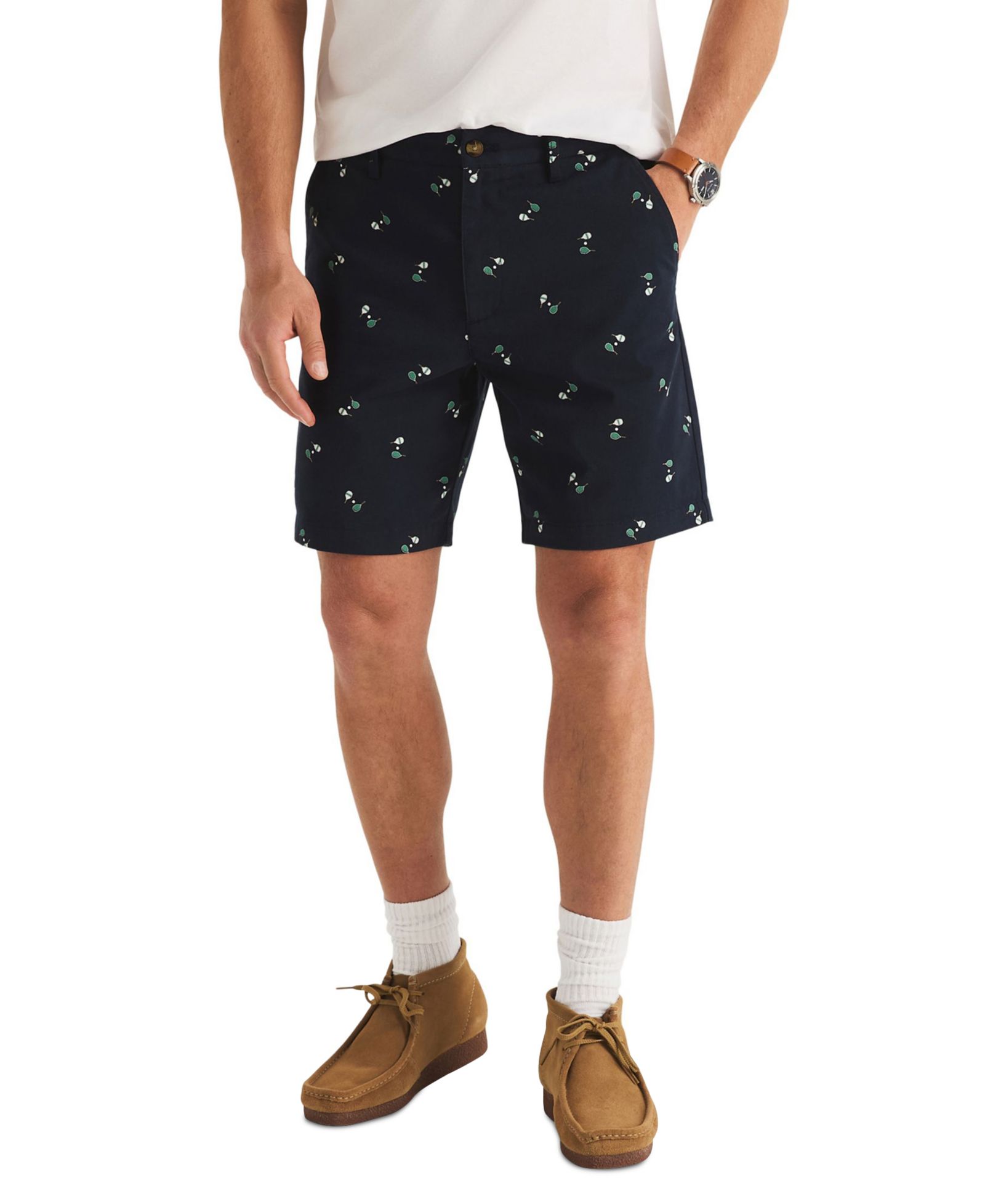 Nautica Men's 8.5" Stretch-Cotton Twill Flat-Front Deck Shorts