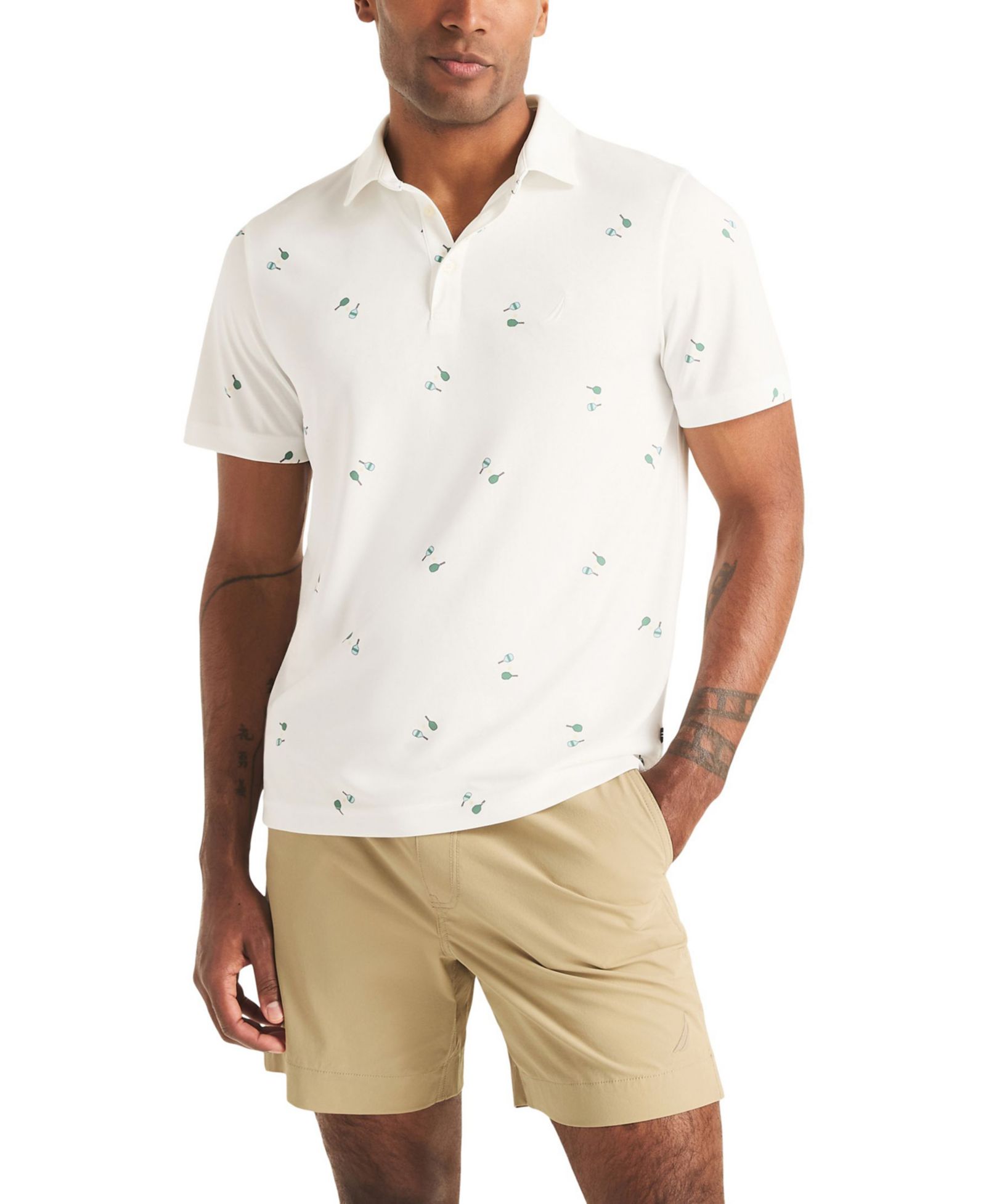 Nautica Men's Paddle Print Golf Polo Shirt