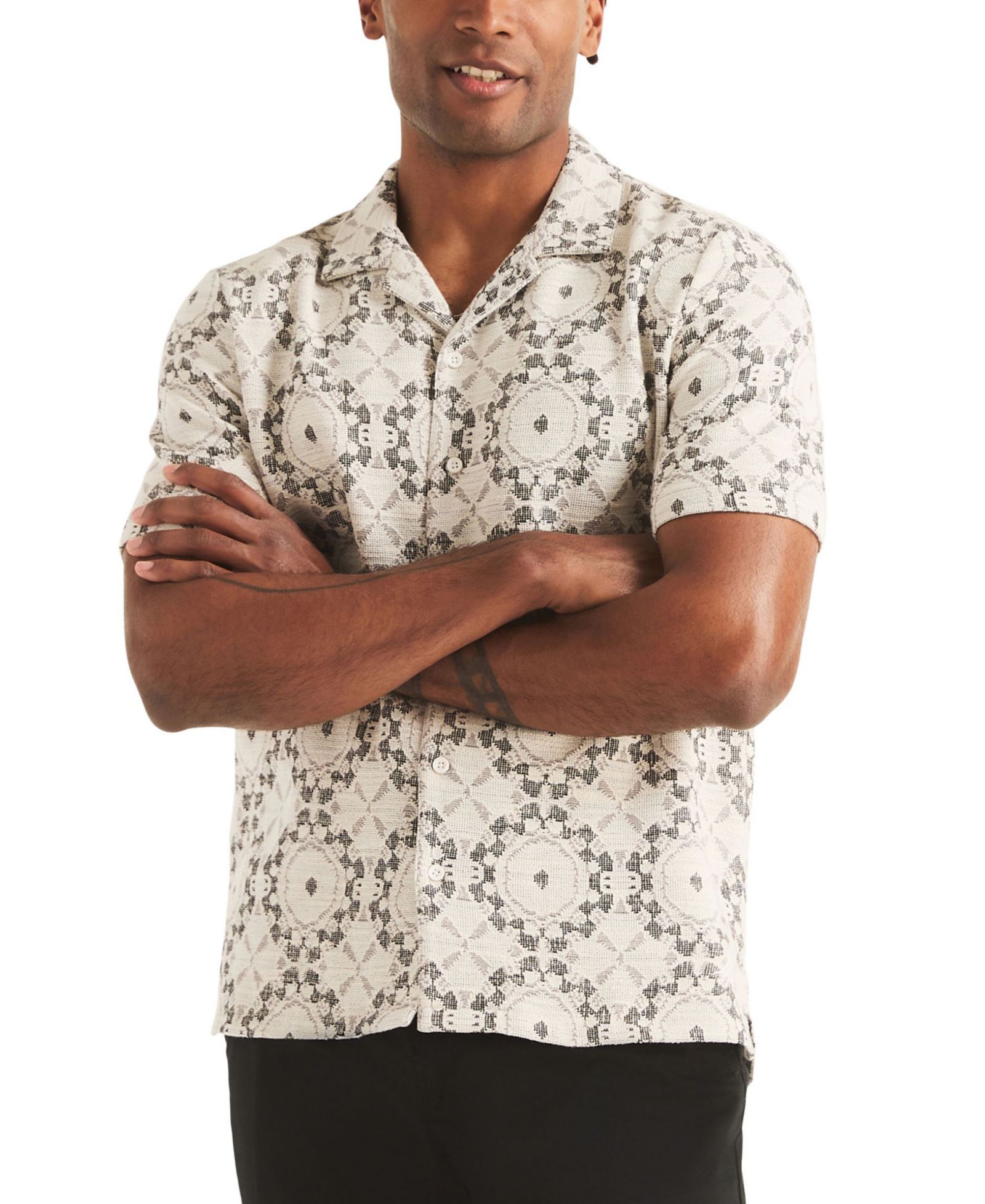 Мужская рубашка Nautica Short-Sleeve Jacquard Knit